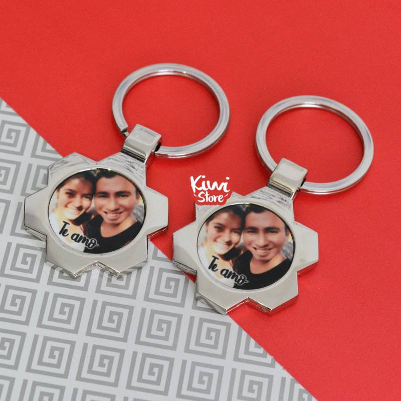 llaveros metálicos personalizados para parejas