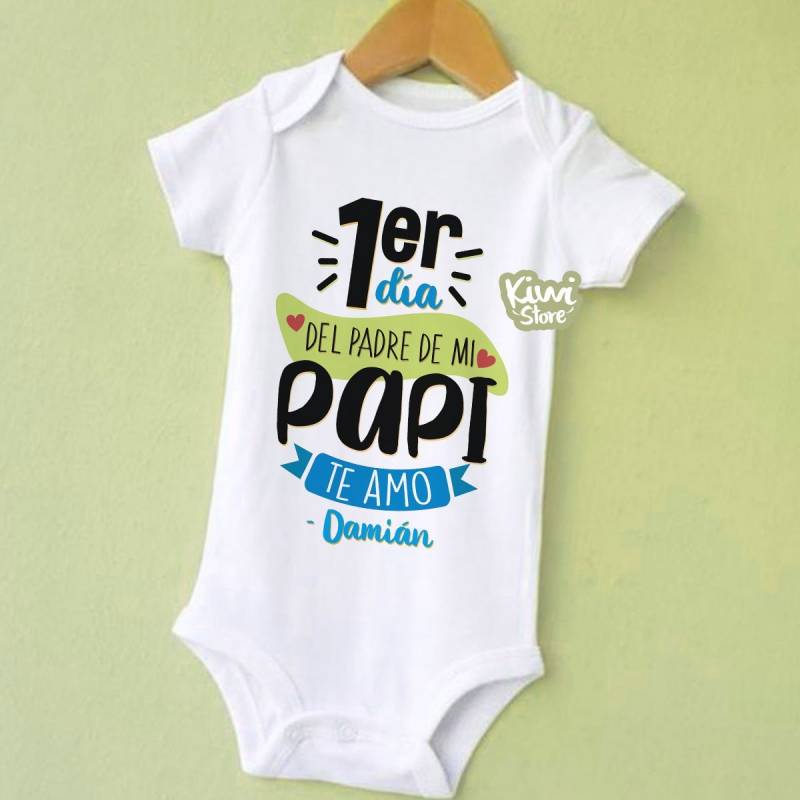 Mameluco para día del padre mameluco personalizado diseño 1er día Padre, papi te