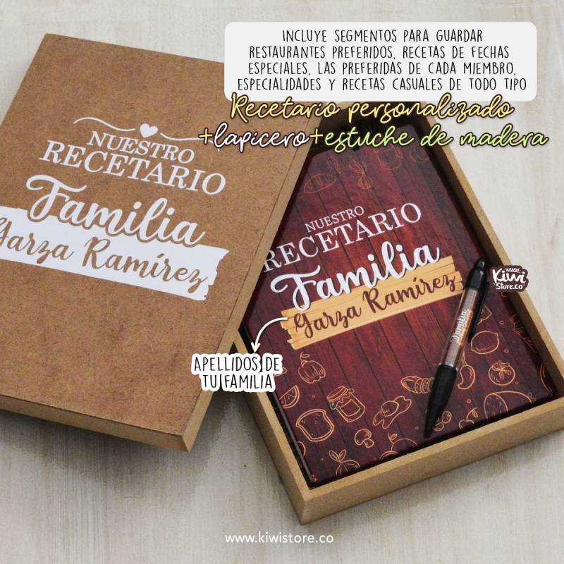 Recetario familiar personalizado - Libro de recetas en familia personalizado Recetario familiar personalizado - Libro de recetas en familia personalizado
