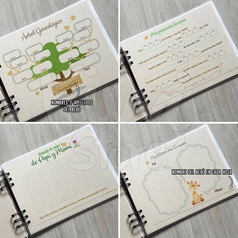Lil Peach First 5 Years Baby Memory Book Libro De Recuerdos | Meses Sin